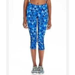 EUC Old Navy Active Women's Crops Tights Running Workout Yoga S Blue